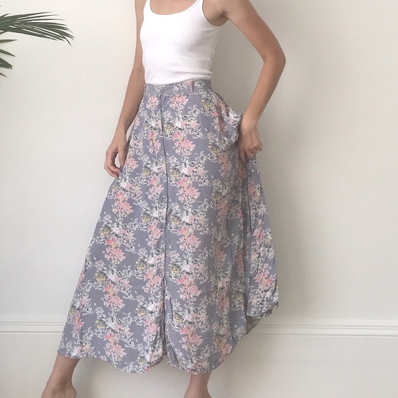 90s maxi skirt button